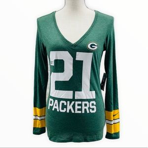 NWT NFL GREEN BAY PACKERS Team Apparel Long Sleeve Ladies Tee Size Medium